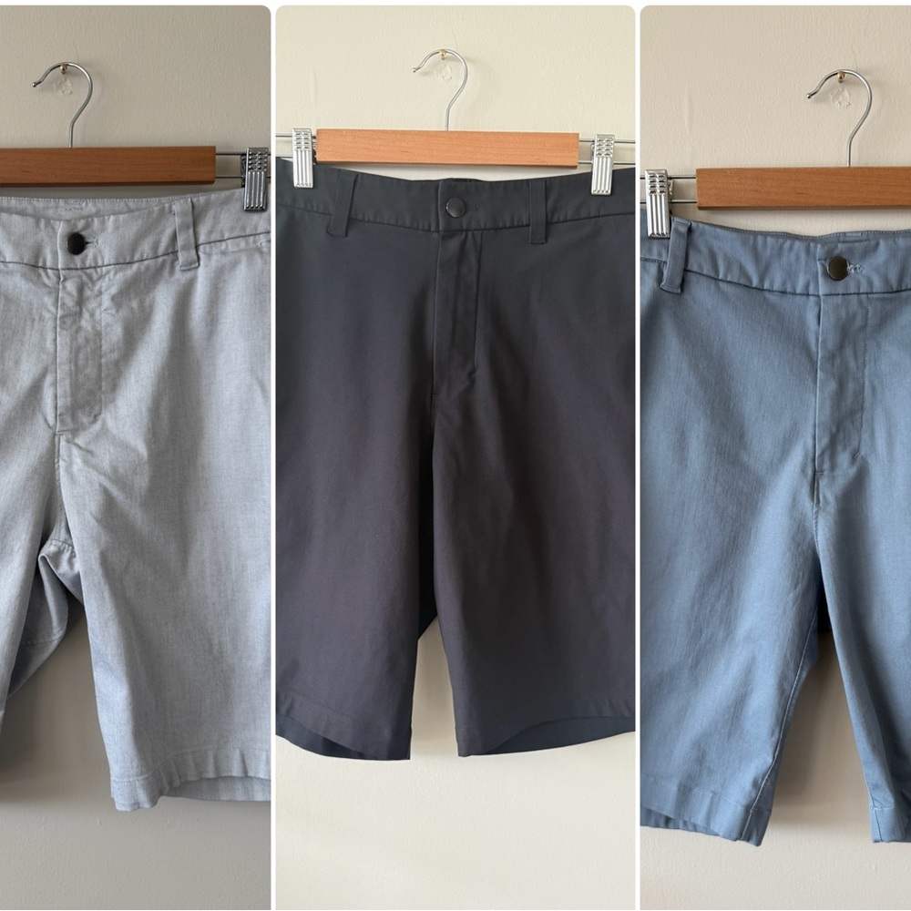 lululemon athletica Men's Shorts - Light Gray, Dark Gray, Blue